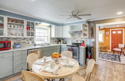 Port Clinton Cottage | 1 Block to Beach: Home w/Hot Tub in Port Clinton!