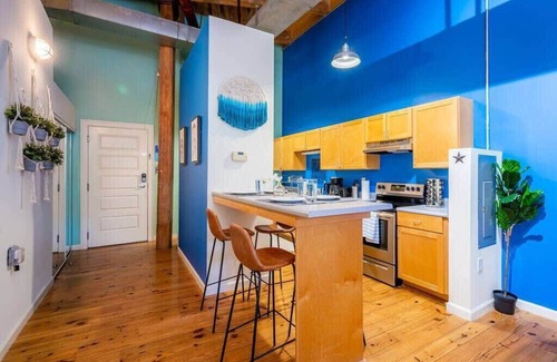 Downtown Apartment | 100 Year-Old Historic Brick 2BR Loft -Large Patio1