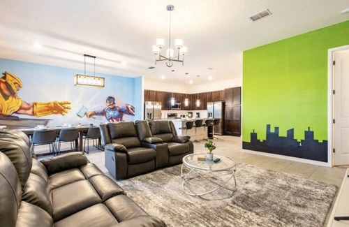 Kissimmee House | 12 BR Disney Resort Home - Sleeps 30! Themes! GameRoom! Pool/Spa!