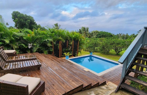 Avarua House | 2 bdrm home with private pool, ocean views & great outdoor BBQ space.