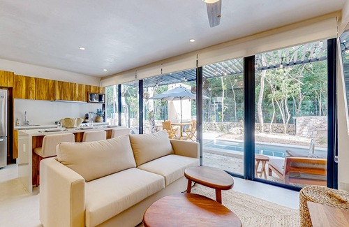 Tulum House | 2-story apt with private pool, balcony, patio, outdoor dining area, gym, W/D, AC