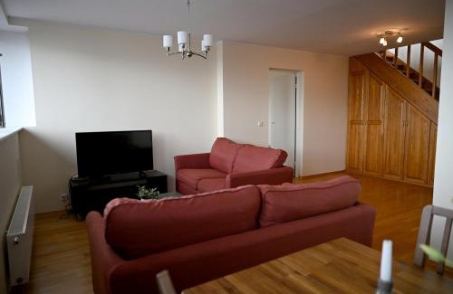 Kesklinn Apartment | 2-Story Penthouse with Private Sauna, Seaview Terrace & Two Bathrooms