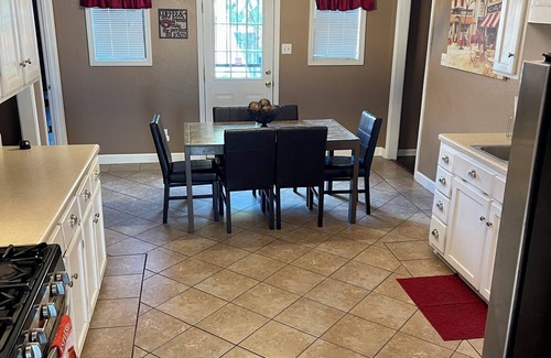 Blytheville House | 3 bedrooms, 2 full bath, dining room, great room, den, beautiful outdoor patio.