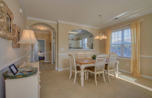 North Myrtle Beach Condo | 3 BR 2 BA Resort Villa 1st Floor pet-friendly no stairs, on the golf course