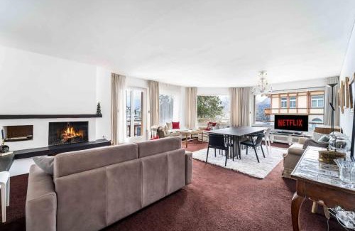 St. Moritz Apartment | 3bedr apt private parking slopes access