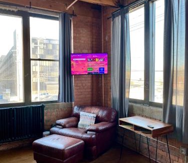 Detroit Apartment | 420 Friendly KING suite Downtown LOFT Free Parking & WiFi