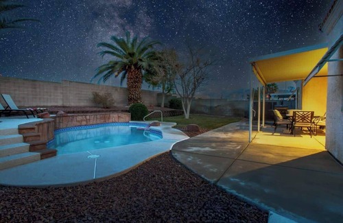 North Las Vegas House | 4BR Pool, Spa & Retro Arcade Polished Vegas Stay