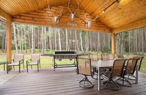 Oceana County Cabin | 90 Acre Lodge w/Pond | Foosball | Pool Table