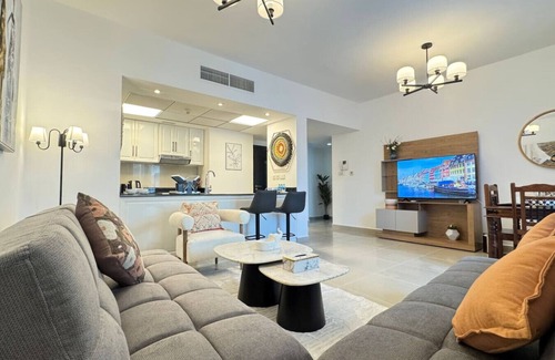 Abu Dhabi Apartment | Al Reef Retreat: Your 1BR w/Sofa Beds, Pool & Gym