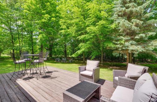 Alden House | Alden Home with Fire Pit Steps to Torch Lake!