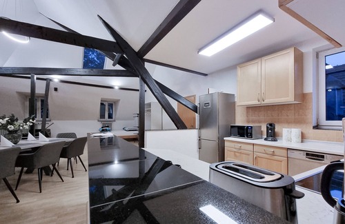 Bockum Apartment | Alpha Apartments: XXL Dachstudio, 8 Bett, Terrasse