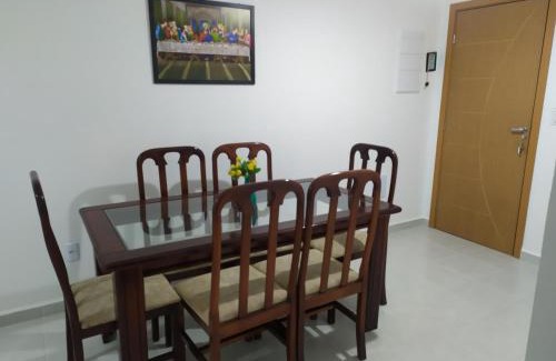 Mirim Apartment | Apartamento novo vista do mar 64m2 2 dorms Wi-fi estacionamento grátis Praia Grande Mirim