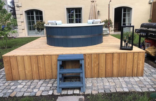 Pirna Apartment | Apartment Rittersporn on the ground floor with sauna, mini pool and garden, Apartment Rittersporn on the ground floor