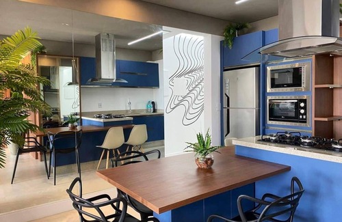 Governador Celso Ramos Apartment | Art Home penthouse, sea view cinema property with jacuzzi, 90 meters from the sea.