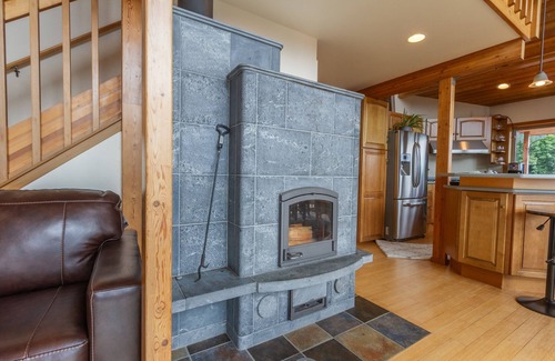 Juneau House | Auke Bay Chalet~ Ocean views, Hot tub, Sauna, outdoor entertainment, & fire pit!