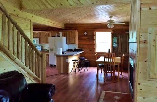 North Carlton Cabin | Authentic 3 Level Log Cabin. 3 Bedrooms, 3 Baths