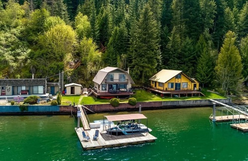 Coeur d'Alene House | Barn Owl Cabin - Lakefront Home with a Private Dock