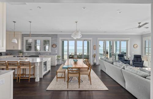 Folly Beach House | Beachfront Pool Outdoor Kitchen Firepit Putting Green