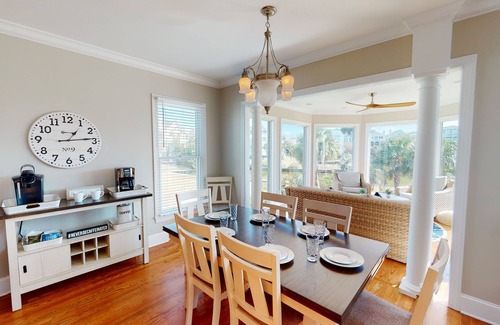 Ocean Point House | Beautiful home with open porches overlooking lagoon in Wild Dunes