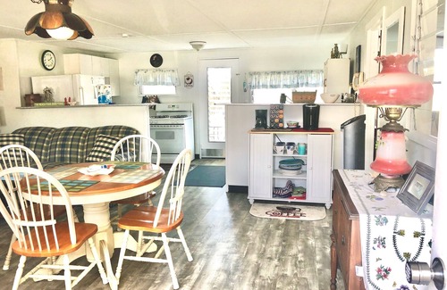 Clinton Cottage | Beautiful views from private deck. Overlooking the Hammock River Marsh wildlife