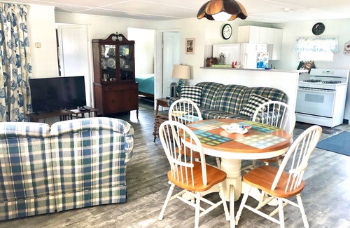 Clinton Cottage | Beautiful views from private deck. Overlooking the Hammock River Marsh wildlife