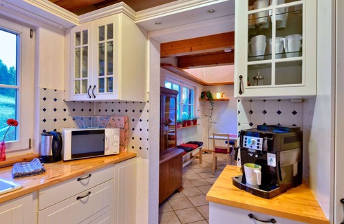 Gompelscheuer House | Beautiful Wood house: 170m², fenced garden, sauna, two fireplaces, wifi, next to forest