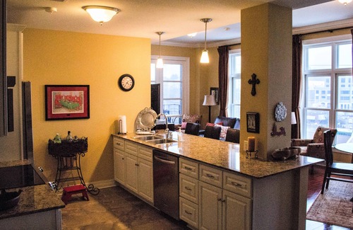 Fayetteville Condo | Best location on Dickson! Corner unit! Beautiful Views of Dickson and campus!