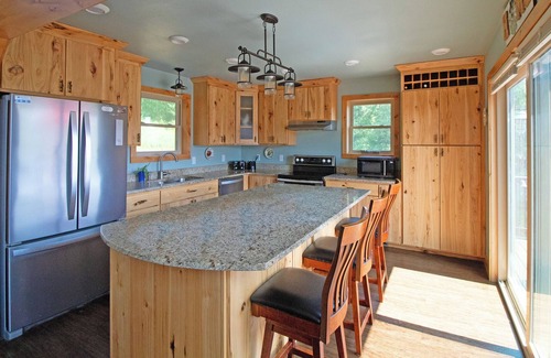 Spring Green Cabin | Best View in Sauk County! 15 Acres, bonfire, wood stove, pet friendly, game room