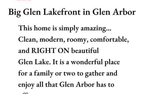 Glen Arbor House | Big Glen Lakefront in Glen Arbor