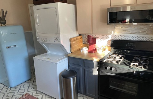 Bloomington Apartment | Boho-Chic Travel Pad Unit 2: Fireplace, Fun & Convenient