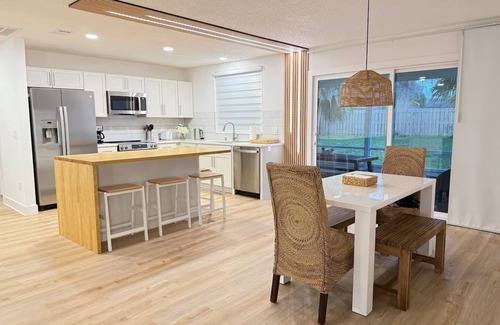 Palm Coast House | Boho Luxe Escape - Pet Friendly, Fire Pit, Grill, & Beach!