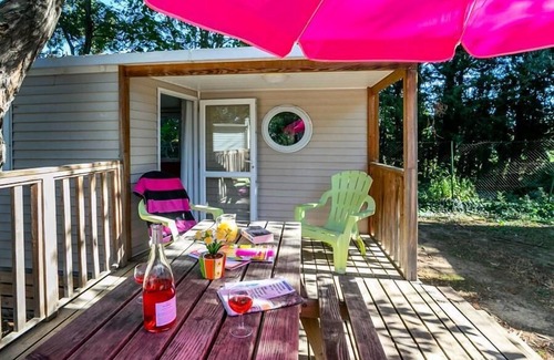 Nefiach House | Campsite La Garenne*** - Comfort mobile home 3 rooms 4/6 people Semi-covered terrace