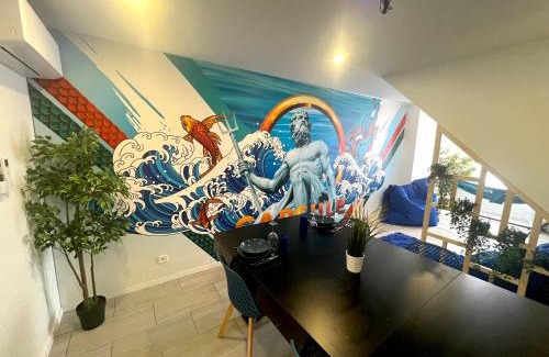 Valenciennes Apartment | Capsule océan - Jacuzzi - Billard - Netflix - 2 Chambres - Cuisine