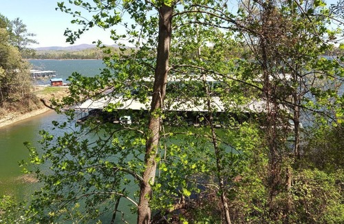 Tate Cabin | Carters Lakeside Log Cabin #1. Located in Carters Lake Marina, with boat slip !