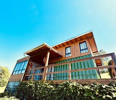 Rio Fortuna Ski Chalet | Casa Container - Pousada Container da Montanha VERDE Banheira