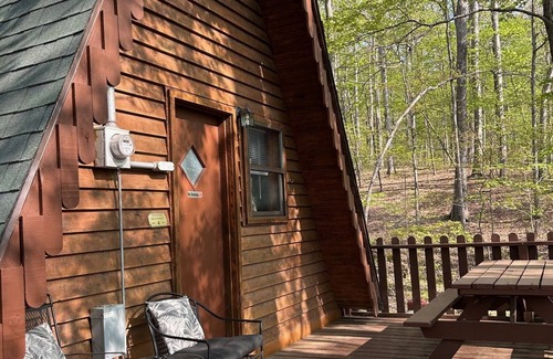 Eckerty Ski Chalet | Cedar A Frame Cabin 2 located on Patoka Lake in Southern Indiana