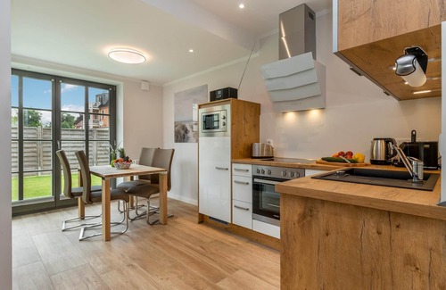 Zingst Apartment | Central newly built vacation apartment with gas fireplace near the beach for 4 pers.