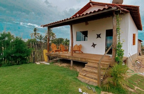 Tutoia Ski Chalet | Chalet facing the sea, with TV, internet and air conditioning.