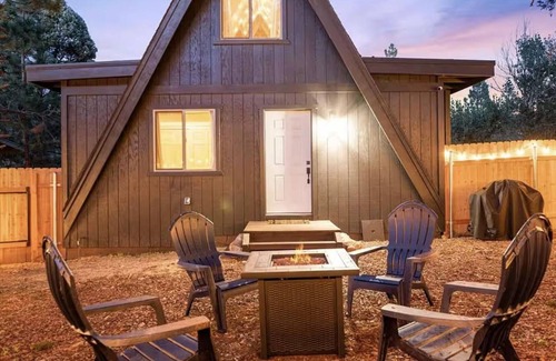 Sugarloaf Cabin | Charming A-Frame home, wood fireplace, 7 miles to The Village and ski resorts.