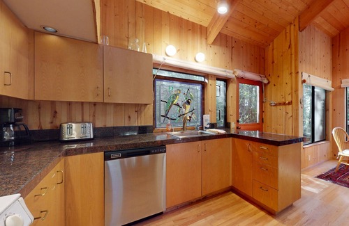 Sea Ranch House | Charming Forest Lodge with Private Hot Tub, Sauna, Fireplace, & Shared Pool