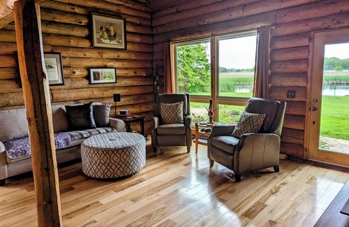 Salem Lakes Cabin | Charming hand built log-cabin in beautiful southeastern Wisconsin