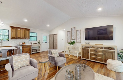 Sylva House | Charming Riverfront Retreat With Deck, Yard, Private Hot Tub, Fireplace & Grill