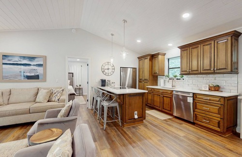 Sylva House | Charming Riverfront Retreat With Deck, Yard, Private Hot Tub, Fireplace & Grill