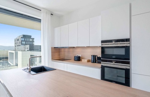 Esch-sur-Alzette Apartment | Chic 3BR Penthouse with Balcony and Smart TV