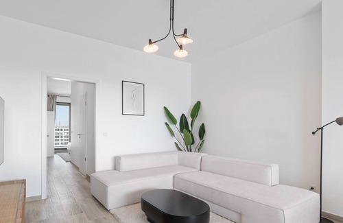 Esch-sur-Alzette Apartment | Chic 3BR Penthouse with Balcony and Smart TV