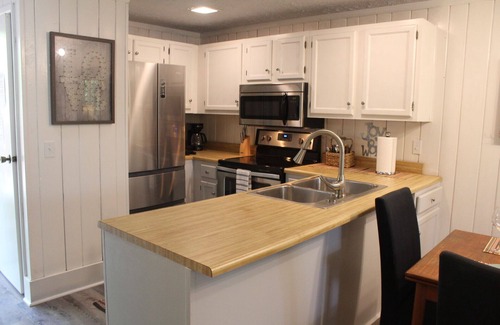 Salem Condo | Closest to pool - and free use of our canoe!