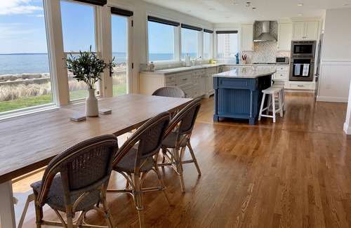 East Falmouth House | Coastal chic meets French Provençal in this newly renovated oceanfront home.