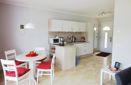 Gelbensande Apartment | Coastal Forest - apartment evening sun