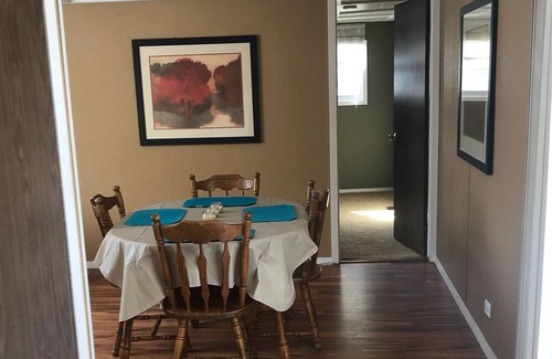 Mountain House | Comfy mobile home with a great deck