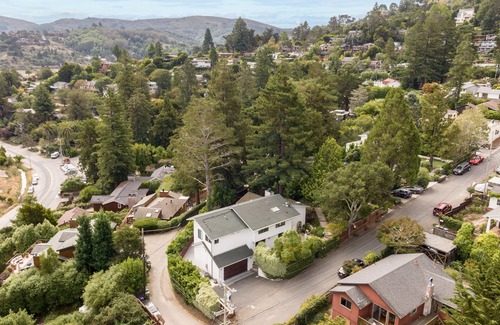 Almonte House | Contemporary view of Charmer Bay In Mill Valley